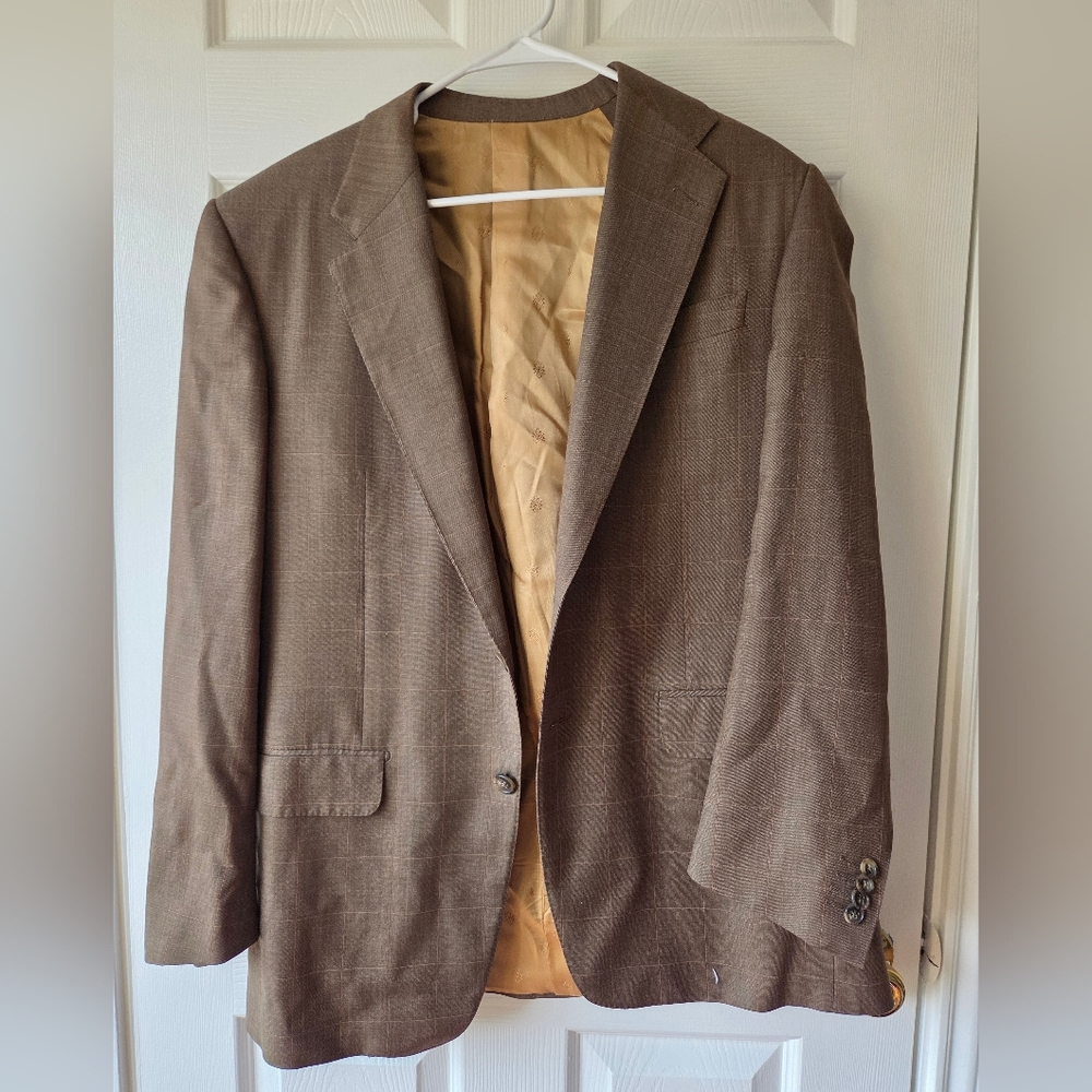 CORNELIANI Jacket Men' Super 120 Extrafine Merino Wool EU 50 US 40 Brown - Picture 13 of 13